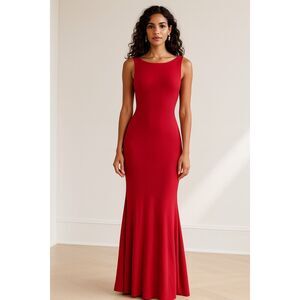 Club L London Red Scoop Back Maxi Gown – US 2 – Old Hollywood Glam – $125 MSRP